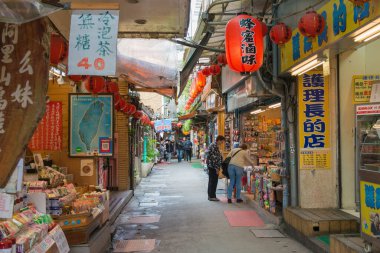 Yeni Taipei Şehri, Tayvan - Jiufen Eski Caddesi. Ruifang, New Taipei City, Tayvan 'da ünlü bir turizm merkezi..