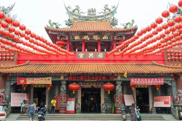 Yunlin Tajwan Latarnia Xiluo Fuxing Temple Xiluo Yunlin Tajwan Świątynia — Zdjęcie stockowe