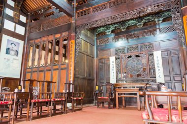 Taichung, Tayvan - Taichung, Tayvan 'daki Wufeng Lin Aile Konağı ve Bahçesi. Konut ilk olarak 1864 yılında inşa edildi ve Ulusal Tarih Bölgesi.