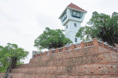 Tainan, Tayvan - Tayvan 'daki Anping Eski Kalesi (Zeelandia Kalesi). Hollanda Doğu Hindistan Şirketi (VOC) tarafından 1624-1634 yılları arasında inşa edilmiş bir kaledir.).