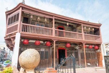 Tainan, Tayvan - Bajiao (Octagon) Yanshuei Bölgesi, Tainan, Tayvan. Bajiao (Octagon) Bina ilk olarak 1847 yılında inşa edilmiştir..