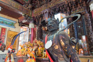 Tainan, Tayvan - Yanshuei Bölgesi 'ndeki Hubi Tapınağı (Yanshui Matsu Tapınağı). Tapınak aslında 1623 'te inşa edilmiş..