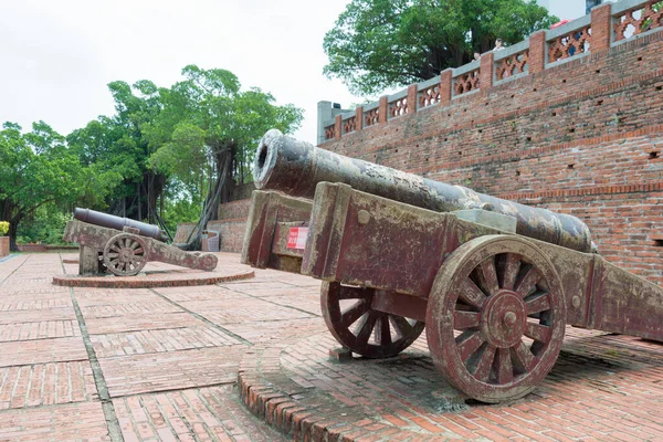 Tainan, Taiwan - Ancient Cannons at Anping Old Fort (Fort Zeelandia) in Tainan, Taiwan. was a fortress built over ten years from 1624 to 1634 by the Dutch East India Company (VOC).