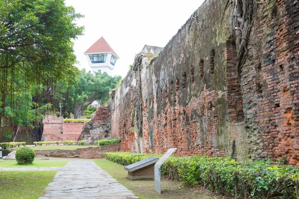 Tainan, Tayvan - Tayvan 'daki Anping Eski Kalesi (Zeelandia Kalesi). Hollanda Doğu Hindistan Şirketi (VOC) tarafından 1624-1634 yılları arasında inşa edilmiş bir kaledir.).