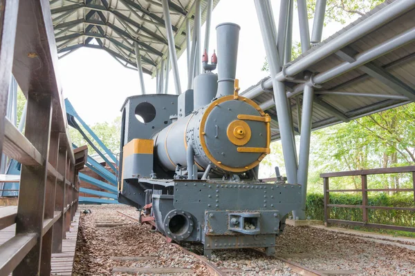 Tainan Taiwan Locomotive Vapeur Classique Dans Quartier Pittoresque Réservoir Wusanto — Photo