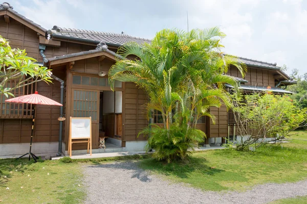 Tainan, Tayvan - Hatta Yoichi Anıt Parkı Guantian Bölgesi, Tainan, Tayvan 'daki Wusanto Reservoir manzaralı alanı. Yoichi Hatta (1886-1942) Japon mühendis, Wusanto Barajı 'nı tasarladı..