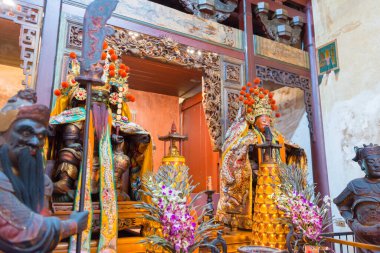 Tainan, Tayvan - Tayvan 'daki Shennong Caddesi' ndeki Jinhua Tapınağı. Tapınak 1830 'da inşa edildi..