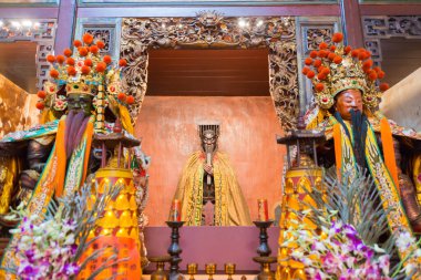 Tainan, Tayvan - Tayvan 'daki Shennong Caddesi' ndeki Jinhua Tapınağı. Tapınak 1830 'da inşa edildi..