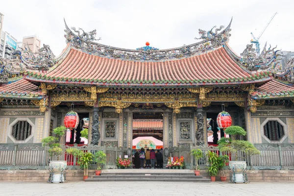 Taipei Taiwán Bangka Lungshan Templo Taipei Taiwán Templo Fue Construido —  Fotos de Stock