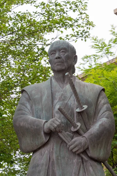 Kashima Japão Estátua Tsukahara Bokuden Kashima Prefeitura Ibaraki Japão Tsukahara — Fotografia de Stock