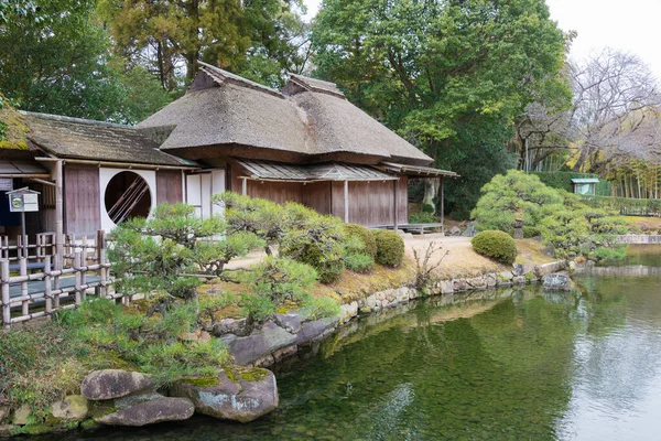 Okayama, Japan - Korakuen Garden in Okayama, Japan. Korakuen was built in 1700 by Ikeda Tsunamasa, lord of Okayama. It is one of the Three Great Gardens of Japan.