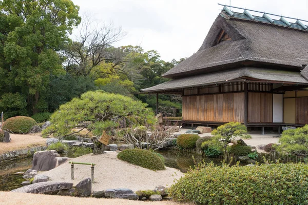 Okayama, Japan - Korakuen Garden in Okayama, Japan. Korakuen was built in 1700 by Ikeda Tsunamasa, lord of Okayama. It is one of the Three Great Gardens of Japan.