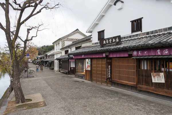 Okayama Japonia Dzielnica Historyczna Kurashiki Bikan Słynna Miejscowość Turystyczna Kurashiki — Zdjęcie stockowe