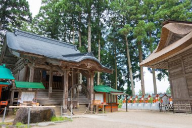 Iwate, Japonya - Hakusan-Jinja Tapınağı. Japonya 'nın Hiraizumi şehrinde ünlü bir tarihi mekan..