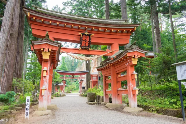 Iwate Ιαπωνία Torii Takkoku Iwaya Bisyamondo Hall Hiraizumi Iwate Ιαπωνία — Φωτογραφία Αρχείου