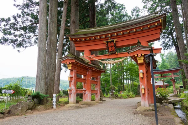 Iwate Japan Torii Takkoku Iwaya Bisyamondo Hall Hiraizumi Iwate Japonsko — Stock fotografie