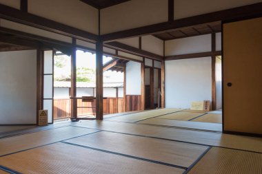 Gifu, Japonya - Takayama Jinya Hida Eyaleti 'nin eski hükümet merkezi. Takayama, Gifu, Japonya 'da ünlü bir tarihi mekan..