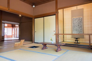 Gifu, Japonya - Takayama Jinya Hida Eyaleti 'nin eski hükümet merkezi. Takayama, Gifu, Japonya 'da ünlü bir tarihi mekan..