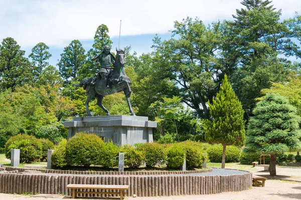 Gifu Japonsko Socha Kanamori Nagachika Troskách Hradu Tkayama Parku Shiroyama — Stock fotografie