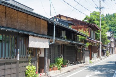 Gifu, Japonya - Takayama 'daki Takayama Eski Kasabası, Gifu, Japonya. Ünlü tarihi bir yer..