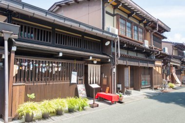 Gifu, Japonya - Takayama 'daki Takayama Eski Kasabası, Gifu, Japonya. Ünlü tarihi bir yer..