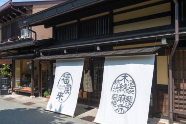 Gifu, Japonya - Takayama 'daki Takayama Eski Kasabası, Gifu, Japonya. Ünlü tarihi bir yer..