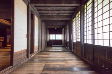 Gifu, Japonya Hida Halk Köyü. Takayama, Gifu, Japonya 'da ünlü bir açık hava müzesi ve tarihi bir yer..