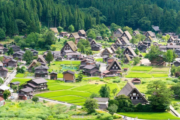 岐阜県 岐阜県白川郷の大宜町村にある合掌造りの家 ユネスコ世界遺産に登録されている白川郷や五箇山の歴史村 — ストック写真