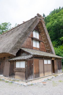 Gifu, Japonya - Eski Asano Chuichi Aile Evi Gasshozukuri Minkaen Açık Hava Müzesi Shirakawago, Gifu, Japonya. Ünlü tarihi bir yer..