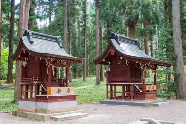 Gifu, Japonya - Keta Wakamiya Tapınağı. Japonya, Gifu, Hida 'da ünlü bir tarihi mekan..