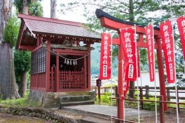 Gifu, Japonya - Masushima Kalesi 'nin kalıntıları. Japonya, Gifu, Hida 'da ünlü bir tarihi mekan..