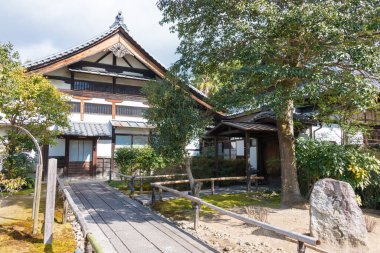 Kyoto, Japonya - Japonya 'nın eski Kyoto kenti Higashiyama' da Goryo Eji Tonsho (İmparatorluk Mezar Üssü Koruyucuları) bölgesi. Ünlü tarihi bir yer..
