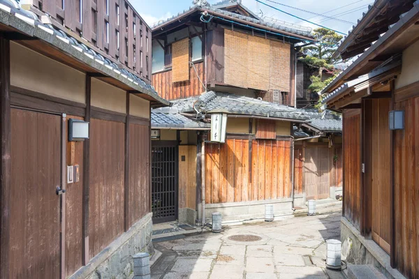 Kyoto Giappone Strada Tradizionale Del Distretto Higashiyama Nella Città Vecchia — Foto Stock