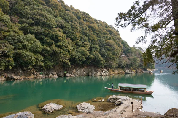 Κυότο Ιαπωνία Ποταμός Κατσούρα Katsura Gawa Στην Αρασιγιάμα Ένα Διάσημο — Φωτογραφία Αρχείου