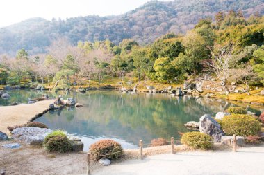 Kyoto, Japonya - Kyoto, Japonya 'daki Tenryu-ji Tapınağı. Antik Kyoto Tarihi Anıtları 'nın (UNESCO Dünya Mirası Sitesi) bir parçasıdır (Kyoto, Uji ve Otsu Şehirleri)..