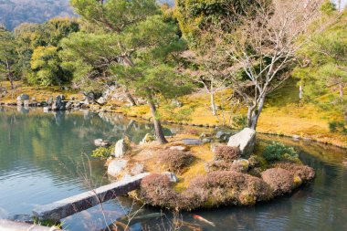 Kyoto, Japonya - Kyoto, Japonya 'daki Tenryu-ji Tapınağı. Antik Kyoto Tarihi Anıtları 'nın (UNESCO Dünya Mirası Sitesi) bir parçasıdır (Kyoto, Uji ve Otsu Şehirleri)..