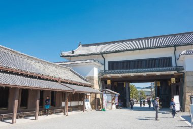 Kyoto, Japonya - Japonya 'daki Nijo-jo Kalesi. Antik Kyoto Tarihi Anıtları 'nın (UNESCO Dünya Mirası Sitesi) bir parçasıdır (Kyoto, Uji ve Otsu Şehirleri)..