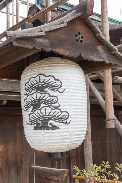 Kyoto Japan Lykta Vid Kitano Tenmangu Helgedom Kyoto Japan Helgonet — Stockfoto