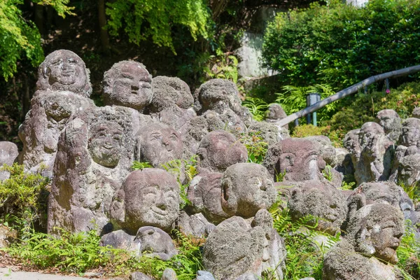 Киото Япония Раканские Скульптуры Храме Отаги Ненбуцу Дзи Киото Япония — стоковое фото