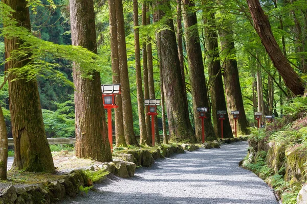 Kioto Japonia Zbliżanie Się Świątyni Kifune Kioto Japonia Słynnego Historycznego — Zdjęcie stockowe