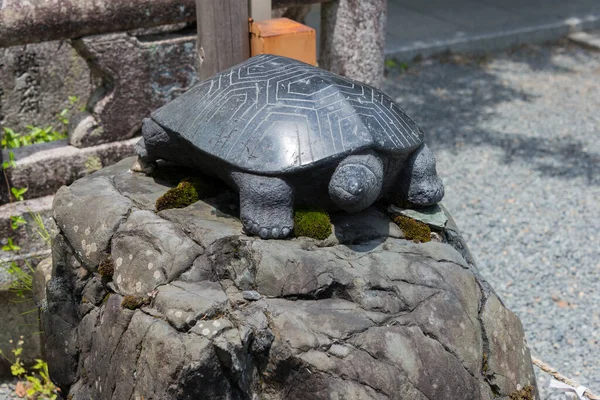 Kyoto Japan Skildpadde Sten Matsunoo Taisha Helligdom Kyoto Japan Det - Stock-foto