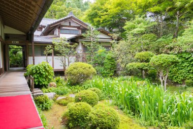 Kyoto, Japonya - Ohara, Kyoto, Japonya 'daki Sanzenin Tapınağı. Sanzenin Tapınağı 804 yılında kuruldu..
