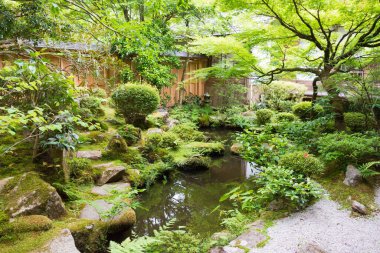 Kyoto, Japonya - Ohara, Kyoto, Japonya 'daki Hosen-in Tapınağı. 1012 yılında İmparator Sanjo 'nun hükümdarlığı altında Chowa 2 yılında inşa edilmiştir..