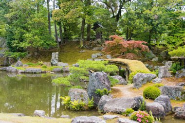 Kyoto, Japonya - Fushimi, Kyoto, Japonya 'daki Daigoji Tapınağı' nda Sanboin Tapınağı. UNESCO Dünya Mirası Alanının bir parçasıdır - Antik Kyoto Tarihi Eserleri.
