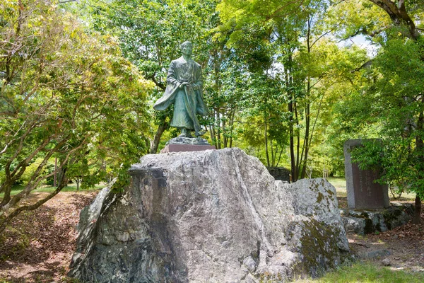 Kyoto Japan Άγαλμα Suminokura Ryoi Στο Πάρκο Arashiyama Στο Κιότο — Φωτογραφία Αρχείου