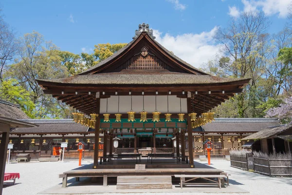 日本京都 2020年4月6日 日本京都Shimogamo神龛的川井神龛 它是联合国教科文组织世界遗产的一部分 京都古城的历史遗迹 — 图库照片
