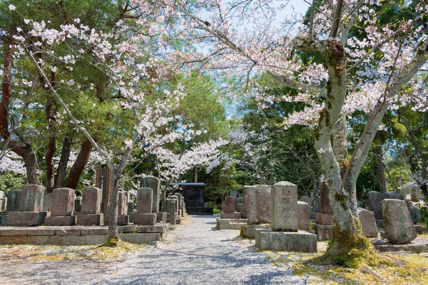 Kioto Japón Cementerio Aizu Konkaikomyo Templo Kioto Japón Las Tumbas — Foto de Stock
