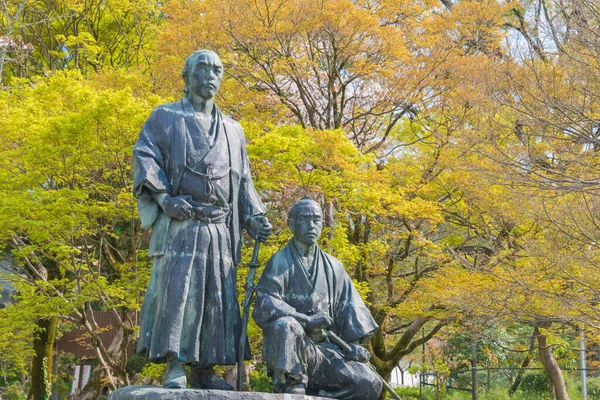 Kyoto Japón Estatuas Sakamoto Ryoma Nakaoka Shintaro Parque Maruyama Kyoto —  Fotos de Stock