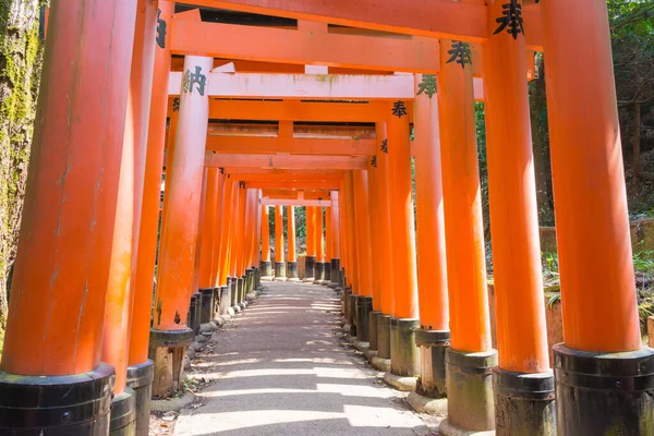 Kyoto Japan Red Torii Gate Στο Fushimi Inari Taisha Shrine — Φωτογραφία Αρχείου