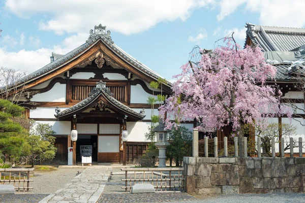 Kyoto Japonya Japonya Kyoto Daki Myoken Tapınağı Nda Kiraz Çiçeği — Stok fotoğraf